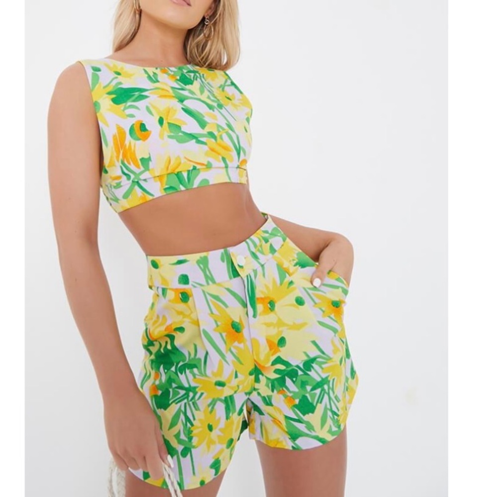I Saw It First Floral Top and Shorts Set